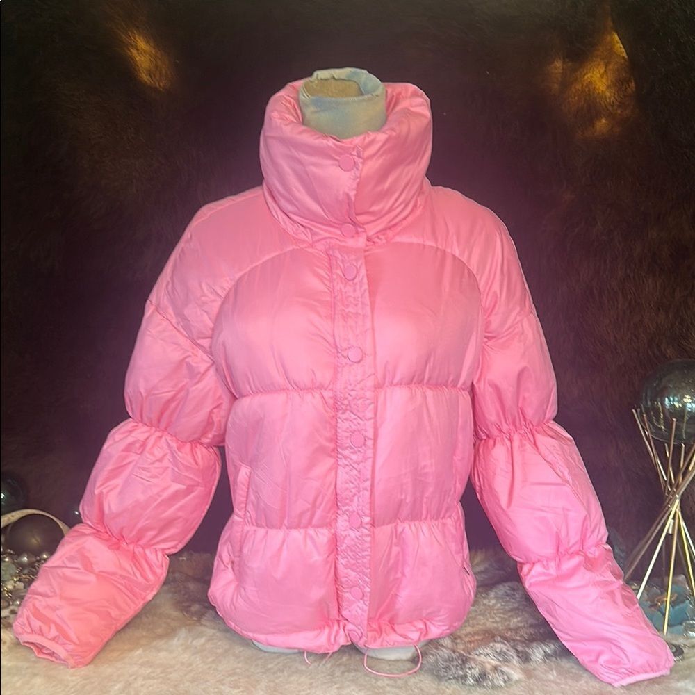 Guess Women's Pink Puffer Jacket S (4125) NWT